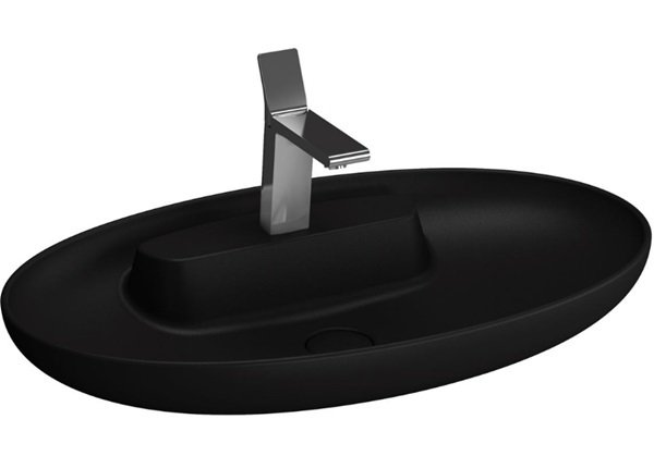 VitrA 5881B483-0563 Memoria Tezgah Üstü Çanak Lavabo 75 cm Mat Siyah