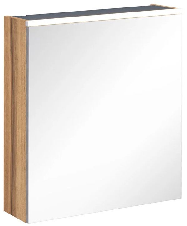 Vitra 67596 Core Aydınlatmalı Dolaplı Ayna 60Cm Hareli Doğal Ahşap(Sağ)