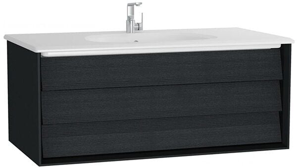 Vitra 61225 Frame Lavabo Dolabı 100 cm Beyaz Etaj.Lavabolu, Mat Soft Siyah